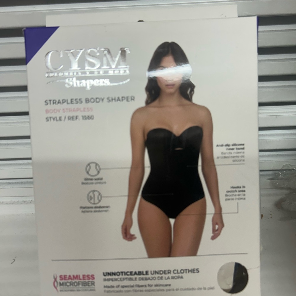 CYSM Black Strapless Body Shaper